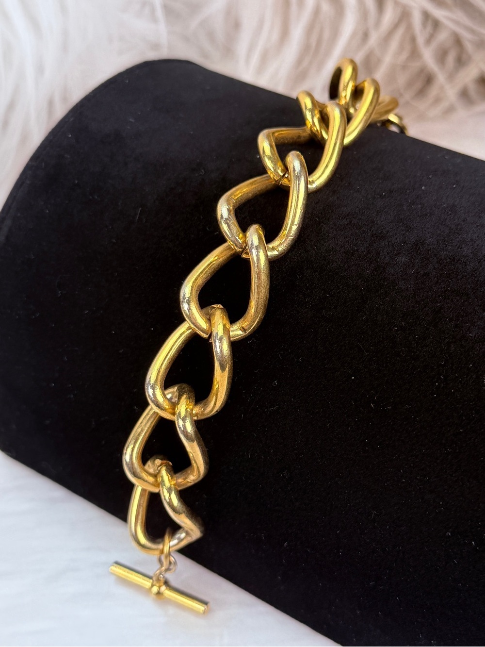 Vintage Aged Goldtone Anne Klein Chunky Chain Bracelet